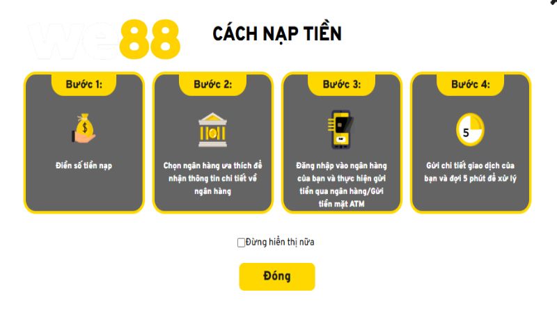 Chọn hình thức nạp tiền và các bước nạp tiền chi tiết