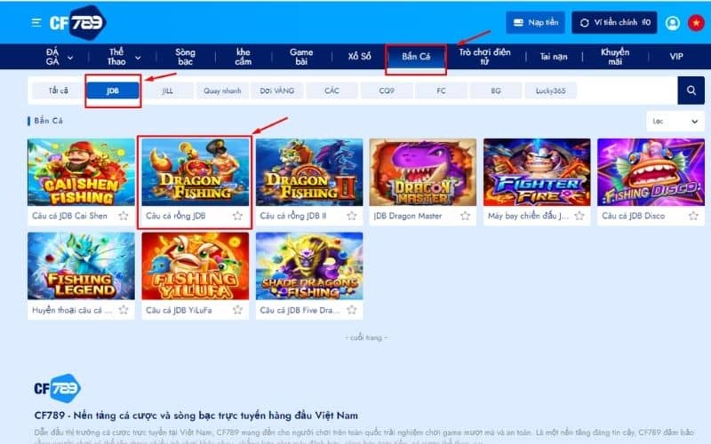 Các bước chơi bắn cá câu cá rồng tại CF789 Các bước chơi bắn cá câu cá rồng tại CF789