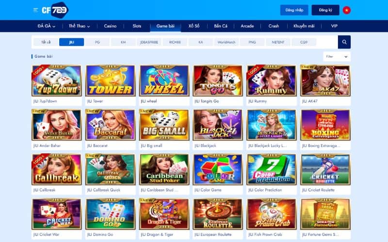 Các bước chơi tiến lên miền Nam online tại CF789