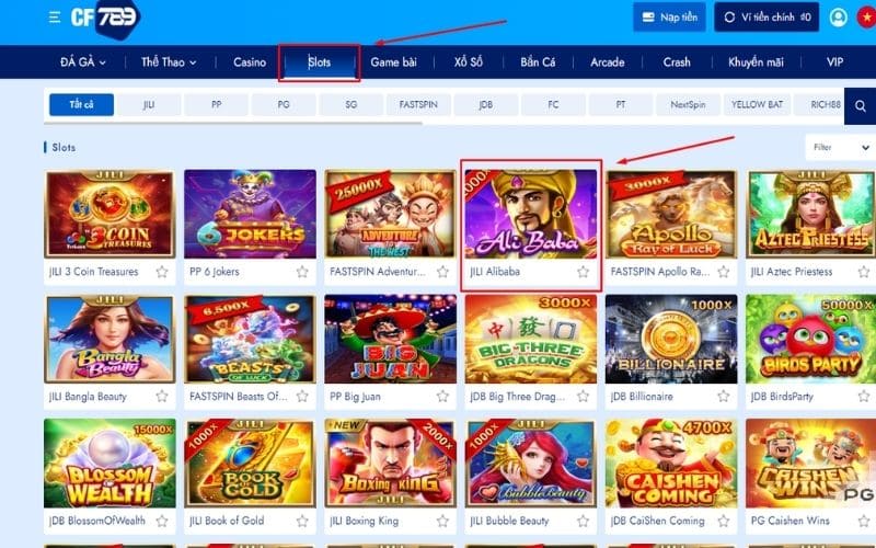 Các bước tham gia trò chơi nổ hũ Alibaba tại CF789 Các bước tham gia trò chơi nổ hũ Alibaba tại CF789